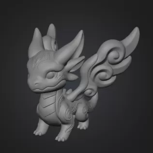 Mystic Wind Dragon STL File 3D Printable - Model thumbnail 7