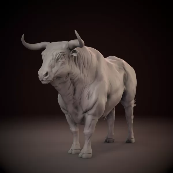 Ox bull 3D print model - Model preview 6
