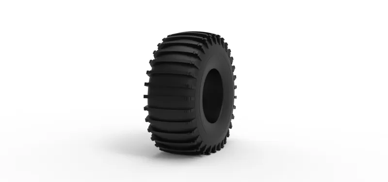 Trom tire 1 deflated Scale 1:25 - Model preview 2