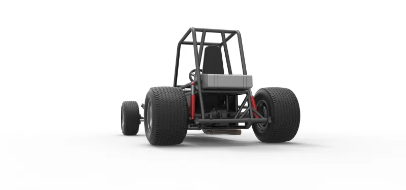 Vintage Dirt Modified stock car Base Version 4 Scale 1:25 - Model preview 15