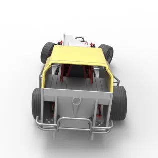 Vintage Dirt Modified stock car V7 while turning Scale 1:25 - Model thumbnail 17
