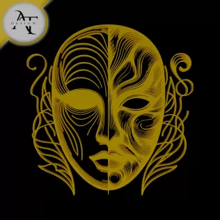 Mask Two Side - Silhouette - 2D Wall Art Decor