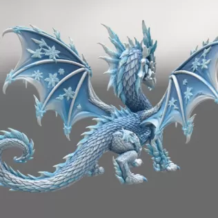 Winter Frost Dragon STL File for 3D Print - Model thumbnail 10
