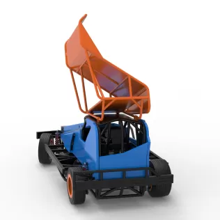 BriSCA Formula 1 Stock Car for Dirt while turning V2 Scale 1:25 - Model thumbnail 14