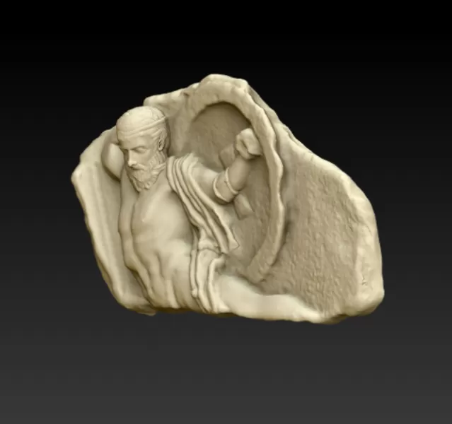 Relief of Fallen Warrior - Model preview 6