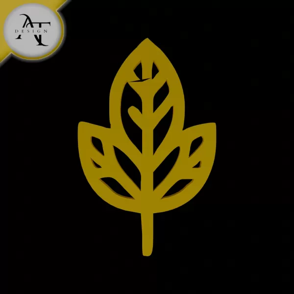 Simple Leaf Symbol - 2D Art - Model preview 1