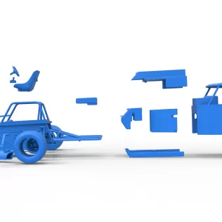 Vintage Dirt Modified stock car Version 5 Scale 1:25 - Model thumbnail 29