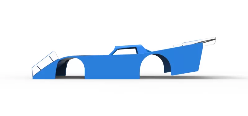 Shell of Vintage Dirt late model Race car Version 4 Scale 1:25 - Model preview 7