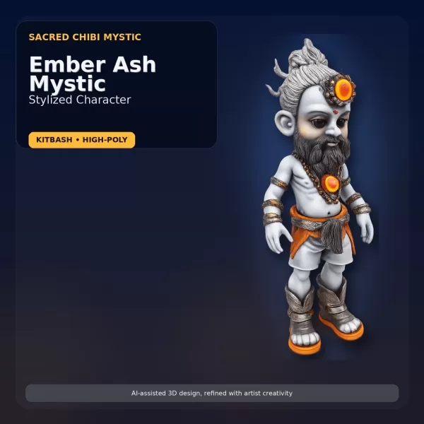 Stylized Mythic Character Pack – Kitbash High-Poly Collection - Model preview 20