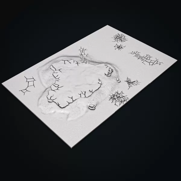 Modular Sci-Fi Battle Board – Realm-Style Gameboard (6 Tiles) - Model preview 2