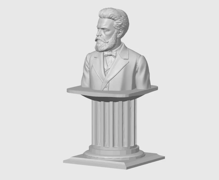 Hristo Botev 3d STL (Христо Ботев) - Model preview 2