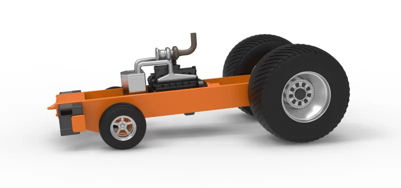 Pro Stock Pulling Tractor Base Version 2 Scale 1:25 - Model preview 1