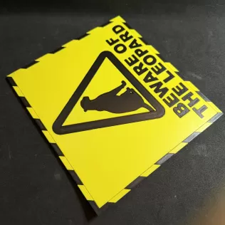 HHGttG Beware of the Leopard Sign - Model thumbnail 4