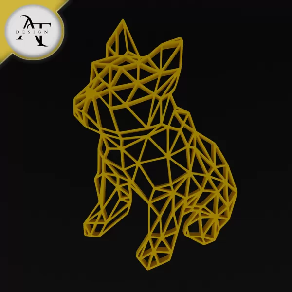 Dog - Geometric - 2D Wall Art Decor - Model preview 1