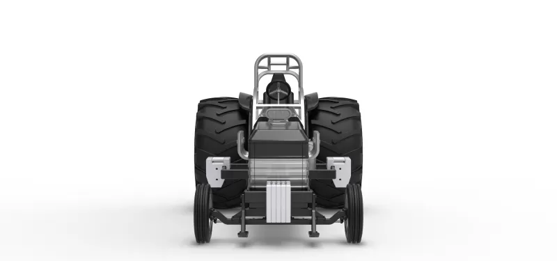 Vintage Pulling tractor Version 3 Scale 1:25 - Model preview 7