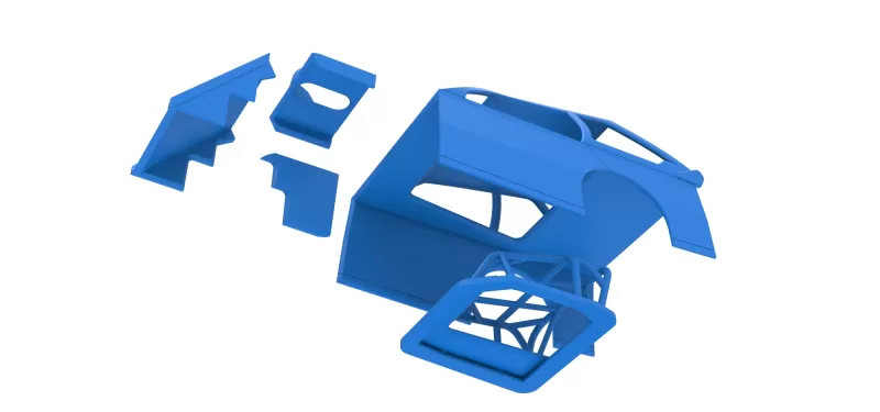 Shell of Mod Lite Race car Version 2 Scale 1:25 - Model preview 18