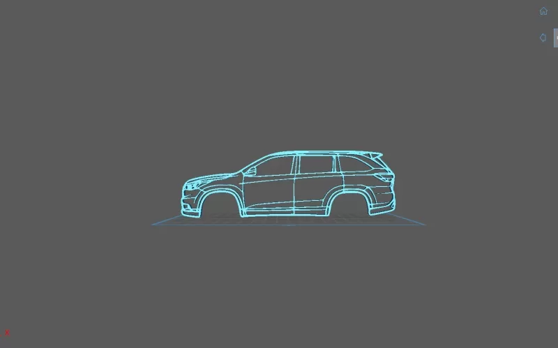 Toyota - Highlander 2014 Wall Art - Model preview 1