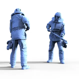 Firefighter figure for ship model