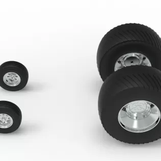 Wheel set of Pro Stock Pulling Tractor Version 3 Scale 1:25 - Model thumbnail 5