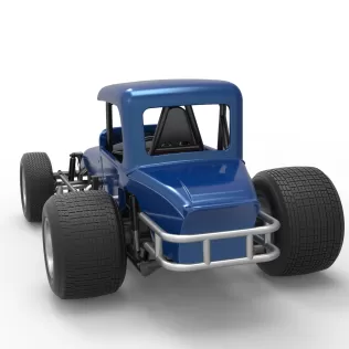 Vintage Sprint car Version 2 Scale 1:25 - Model thumbnail 14