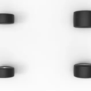 Wheel Set of Pavement Silver Crown Car Version 2 Scale 1:25 - Model thumbnail 6