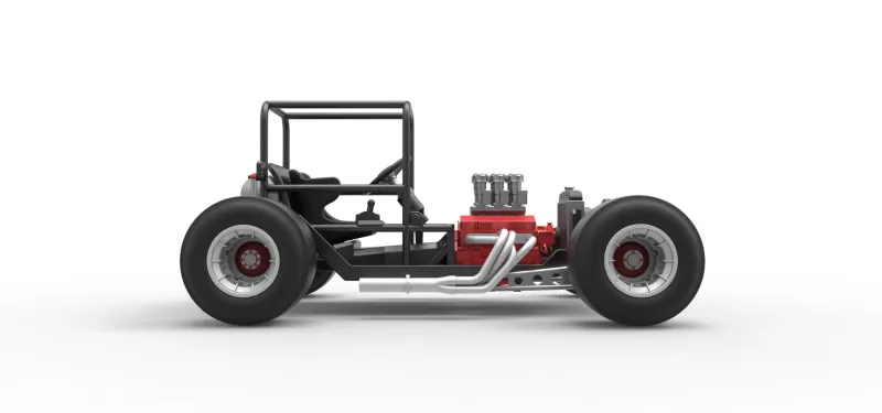 Vintage Supermodified stock car Base Version 2 Scale 1:25 - Model preview 20
