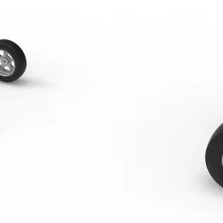 Wheel Set of Vintage Front engine dragster Version 7 Scale 1:25 - Model thumbnail 7