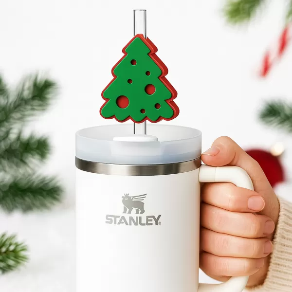 Christmas Straw Topper, Christmas Tree, 10mm, Holiday Straw - Model preview 8
