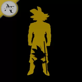 Goku - Dragon Ball - Silhouette - 2D Wall Art Decor