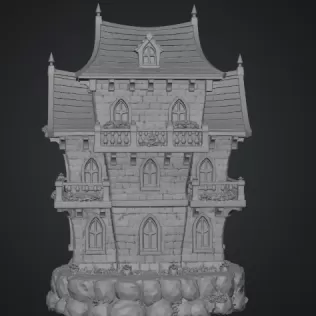 Fantasy Medieval House STL for 3D Printing - Model thumbnail 12