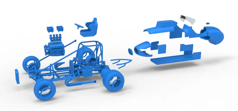 Dirt Silver Crown Champ car Scale 1:25 - Model preview 28