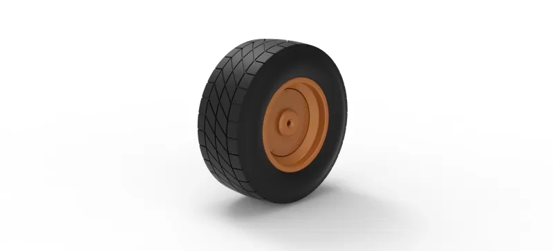 Wheel of Vintage Dirt race car V7 Scale 1:25 - Model preview 8