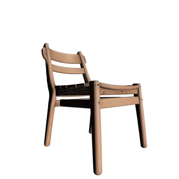 Wooden Chair 3D Printable Model - Model preview 4