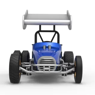 Vintage Winged Supermodified stock car for Dirt V2 Scale 1:25 - Model thumbnail 7