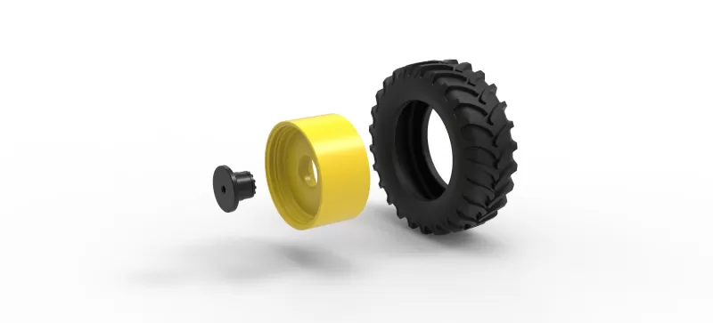 Front wheel of Racing Combine Harvester Version 1 Scale 1:25 - Model preview 10