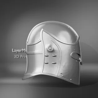 Medieval Knight Helmet - Model thumbnail 3