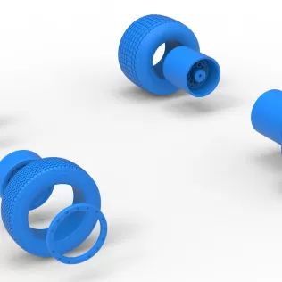 Wheel Set of Vintage Dirt Silver Crown Car Scale 1:25 - Model thumbnail 13