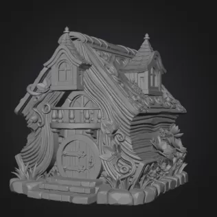 Enchanted Storybook Cottage STL File 3D Printable - Model thumbnail 7