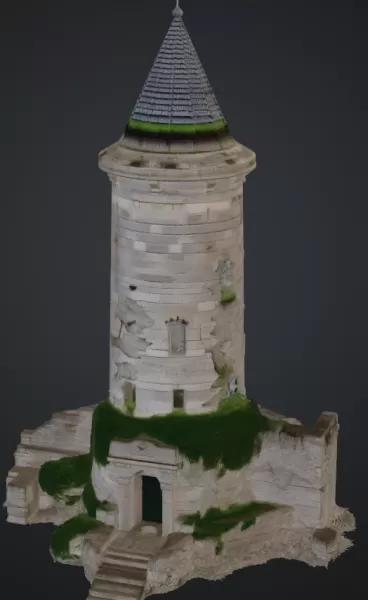 Runder turm mit fenster - Model preview 1