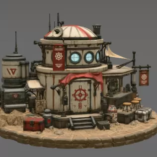 🚀 Desert Outpost Cantina STL File for 3D Print - Model thumbnail 6