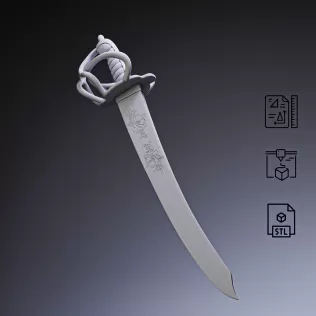 Pirate Cutlass Sword #RoZ - Model thumbnail 1