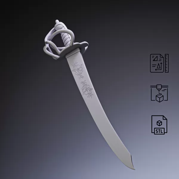 Pirate Cutlass Sword #RoZ - Model preview 1