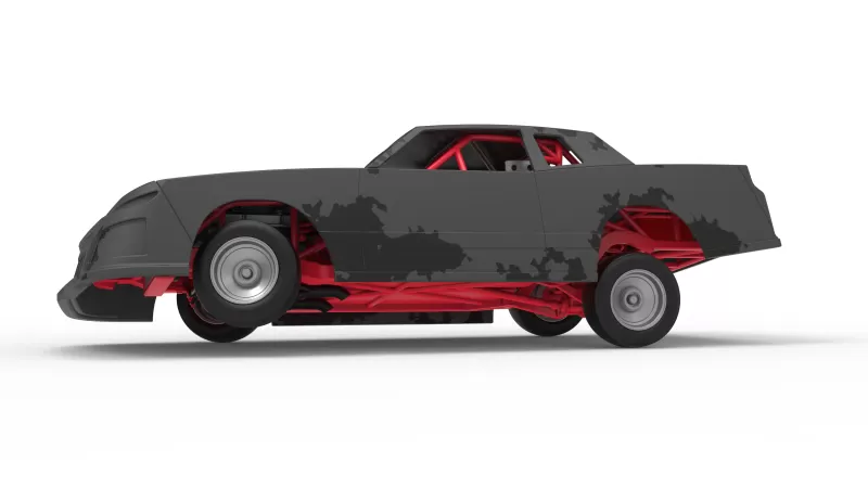 IMCA Stock car while turning Scale 1:25 - Model preview 2