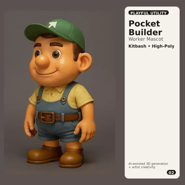 Character Kitbash Collection – High-Poly Stylized 3D Figures - Model preview 4