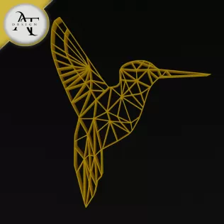 Hummingbirds - Geometric - 2D Wall Art Decor