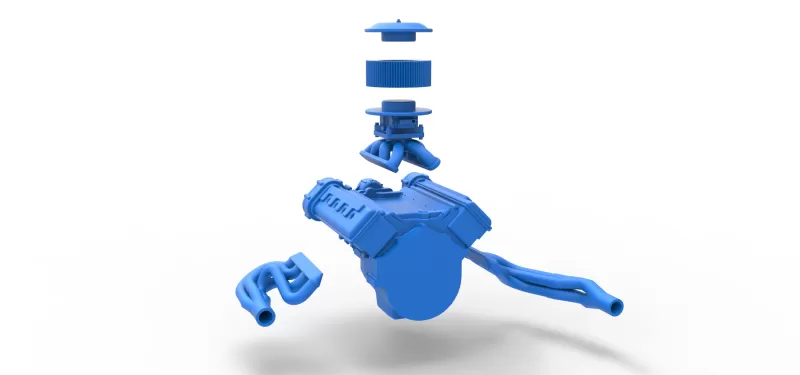 Engine of New Zealand Superstock car Scale 1:25 - Model preview 23