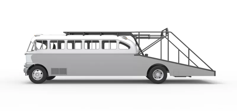 Vintage Transporter truck for Race car Version 8 Scale 1:25 - Model preview 15