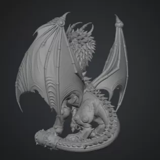 Verdant Arcane Dragon STL File for 3D Print - Model thumbnail 15