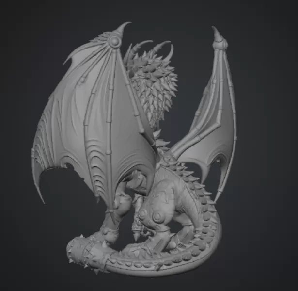 Verdant Arcane Dragon STL File for 3D Print - Model preview 15