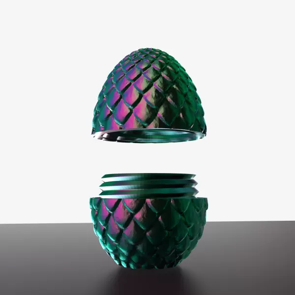 Dragon Egg Box, Easter Egg, Fascinating Dragon 3D Egg, Mystery - Model preview 3